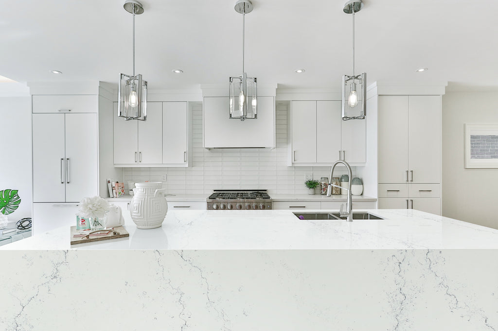 Bianco Frost Quartz Kitchen Worktop – Marble-Style Quartz