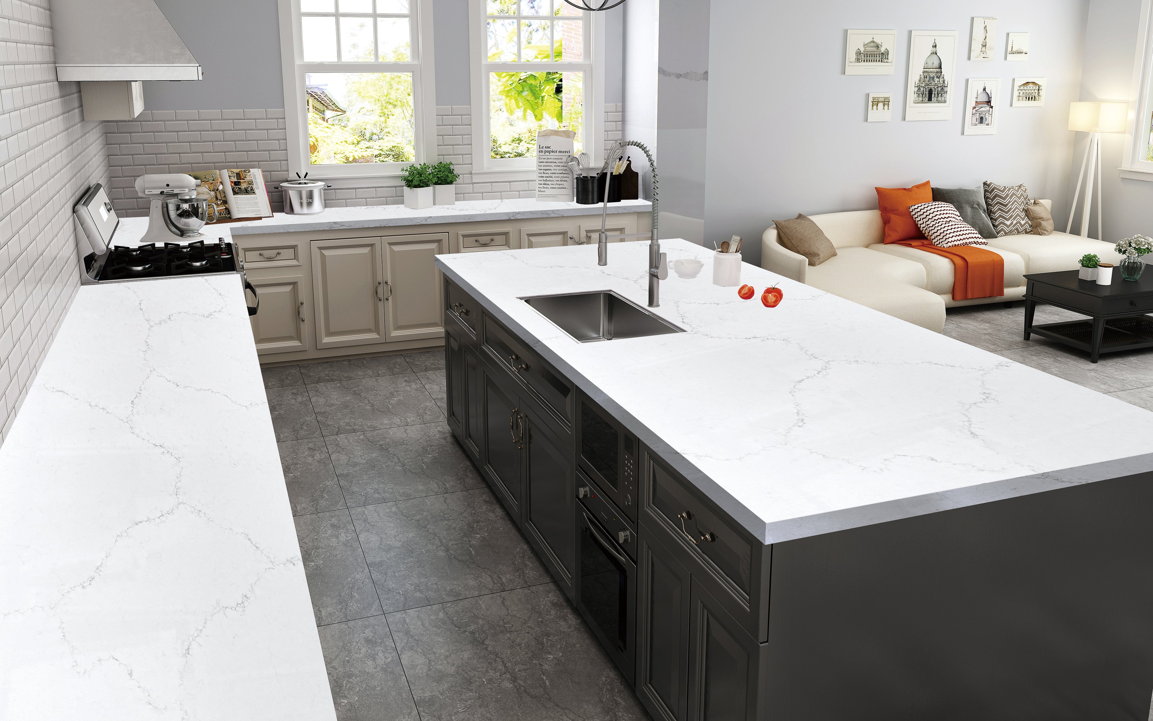 Misterio Quartz stone kitchen worktop